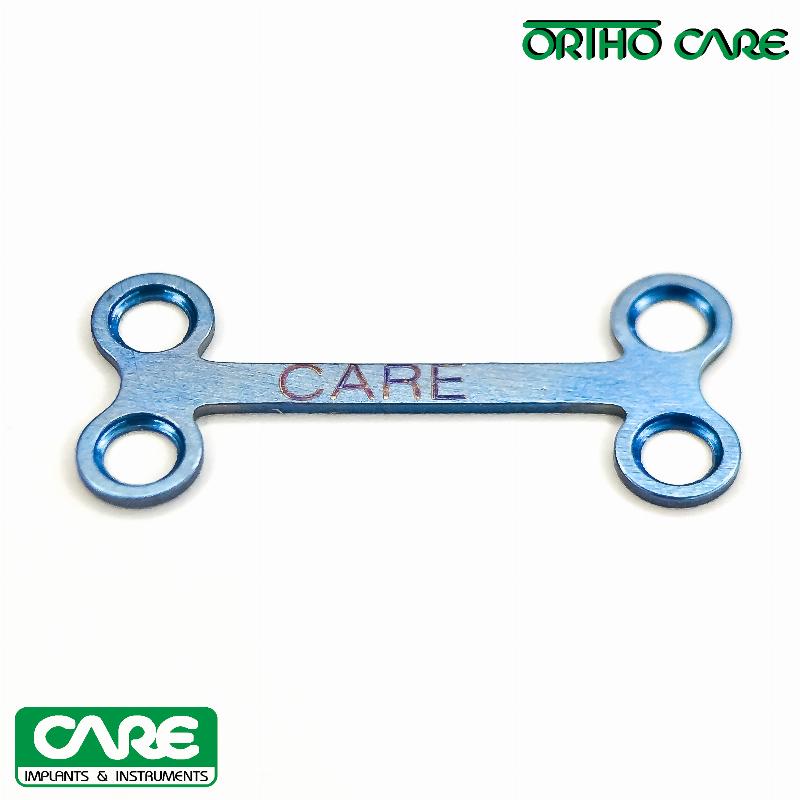 Подвійна Т-подібна пластина з 4 отворами, перемичка 19 мм, товщина 1,0 мм